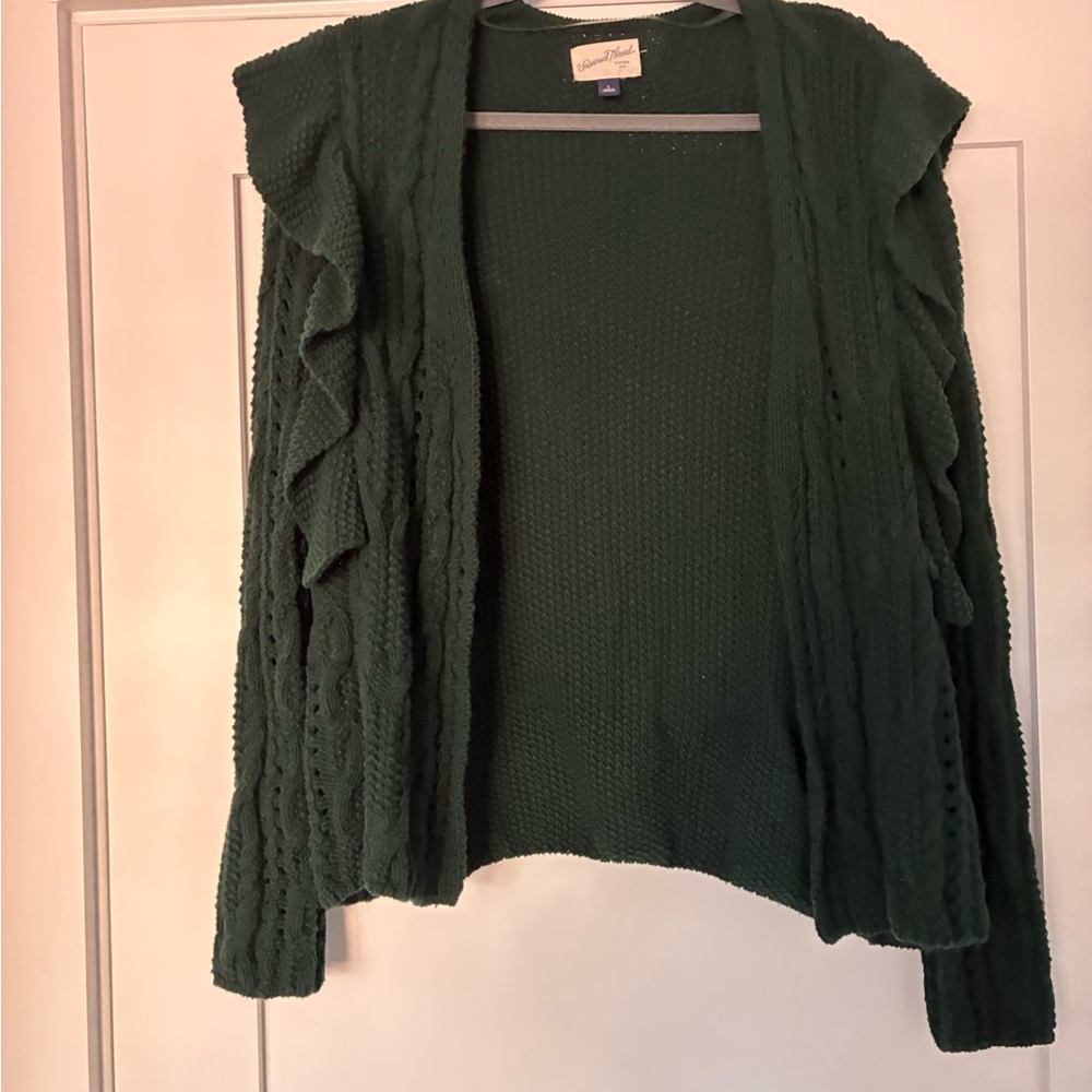 Universal Thread Forest Green Open Cardigan
